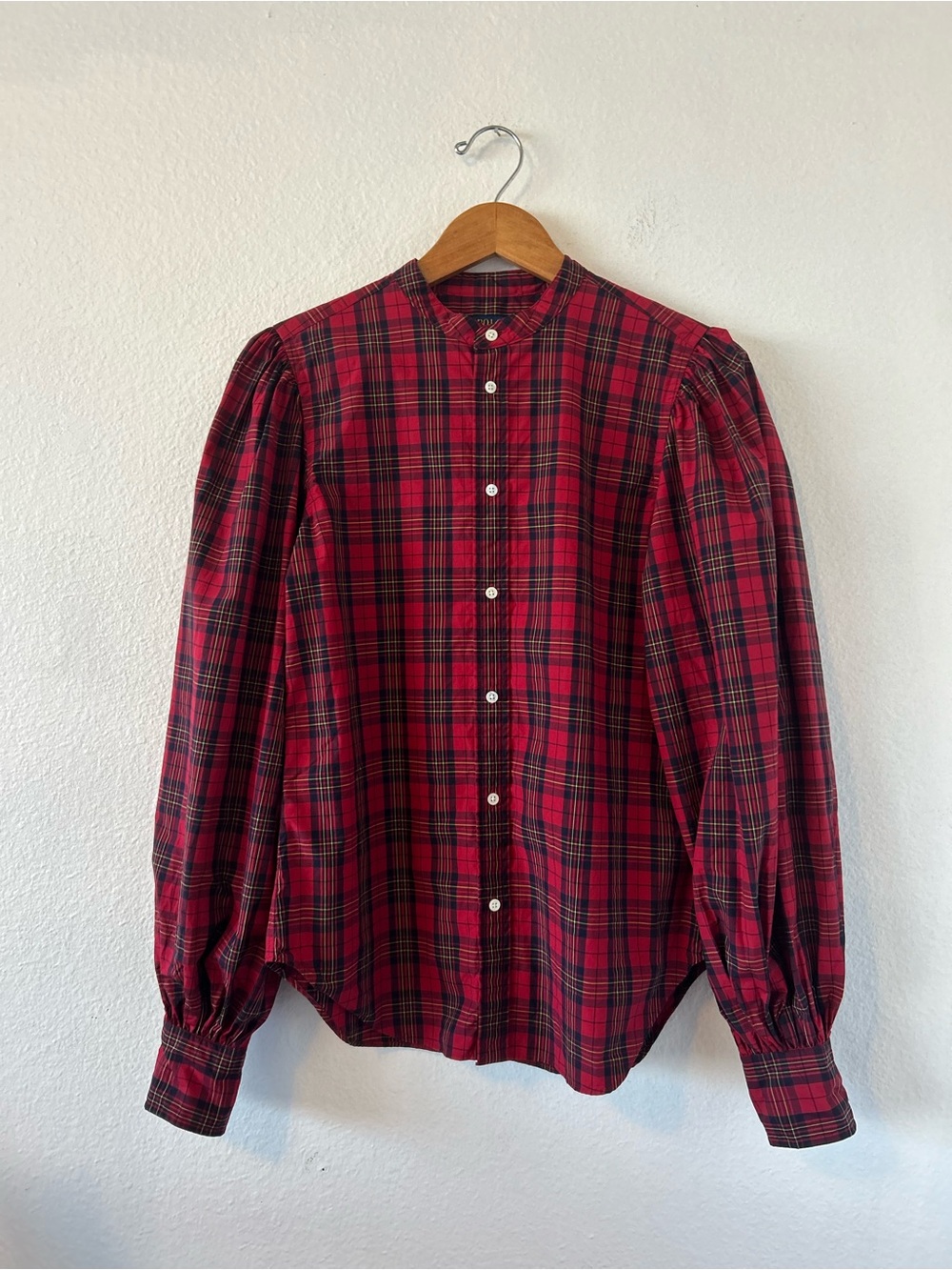 Polo Ralph Lauren Tartan Plaid Puff Sleeves  Shirt Size 8 - Picture 7 of 12